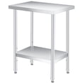 thumbnail image 2 of BeesClover 18" x 24" x 35" Stainless Steel Commercial Work Table 2-Tier Adjustable Undershelf, 660LBS Capacity, 2 of 7