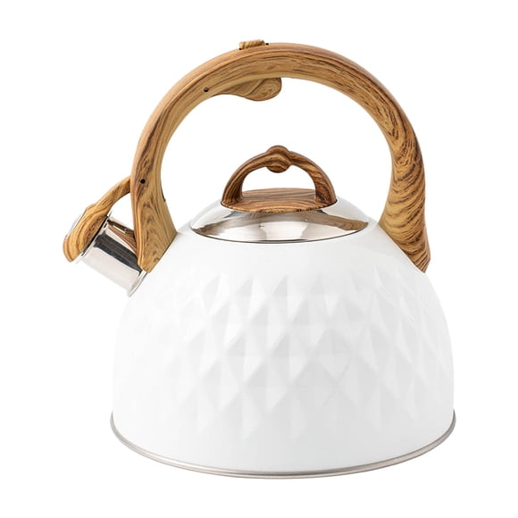 GROWTH TANK Stainless Steel whistling Kettle Cookware for Coffee Stove milk White 3L