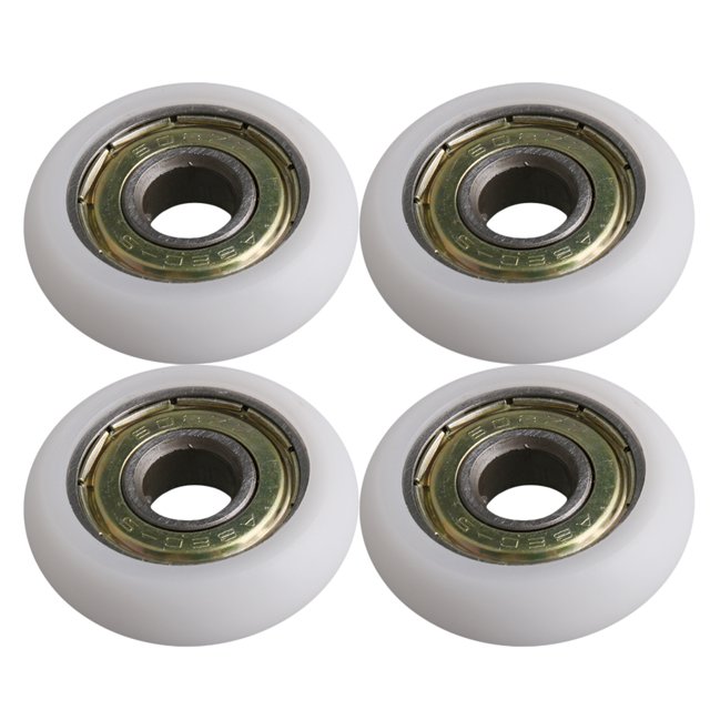 BQLZR 4pcs Ball Bearing Pulley Round Wheel 8x30x8.5mm Load 87KG White