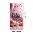 thumbnail image 1 of Pink Themed Glittery Triangle Banner with We Will Miss You Lettering, Party Background Backdrop Decorations, Farewell Party Retirement Party Leaving Party Decor Photo Booth Props, 1 of 4