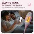 thumbnail image 4 of Easy@Home Bluetooth Basal Thermometer: Smart BBT for Ovulation with Large Backlit LCD Screen with Premom APP Support, Pink, 4 of 8