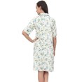 thumbnail image 3 of Bimba Chemise de Nuit à Manches Courtes Imprimée Florale Bleue pour Femmes avec Poches - 8, 3 of 6