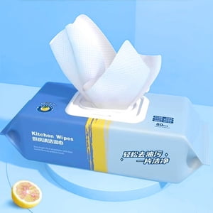 Czzoypi Wipes de suppression de la tache de cuisine 80pcs, Wipes de nettoyage non lavables pour la graisse d'huile, Wipes pour lave-vaisselle pour vaisselle, Wips de nettoyage de poêles, Wipe pour comptoir de cuisine