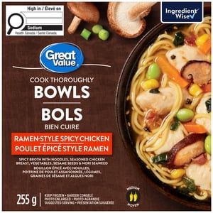 Great Value Ramen-Style Spicy Chicken Bowl, 255 g