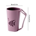thumbnail image 3 of QTOCIO 1 Toothbrush Cup Holders Shower Water Cup Toothbrush Cup With Handle Mouthwash Cup Toothpaste Travel Toothbrush Practical Storage Cup Plastic Cup Couple Home, 3 of 4