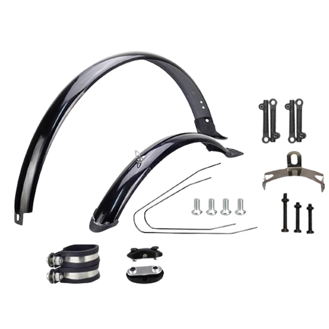 jinwen Mountain Bike Mudguards 24 inch Front and Rear Set Cycling Set Black Brace w Clamp