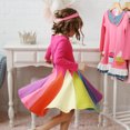 thumbnail image 2 of Mistaha Girls Rainbow Dress Princess Dress OP Pink, 2 of 8
