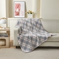 thumbnail image 4 of Mainstays Velvet Plush Throw,Mauve Plaid,50X60", 4 of 5