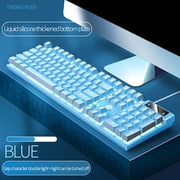 CQCYD Gaming Keyboard USB Wired, Ergonomic Floating Keyboard Mechanical Feel, Slim LED Backlit Spill-Resistant Keyboard for PC Desktop Computer, Office Home Gaming Setup