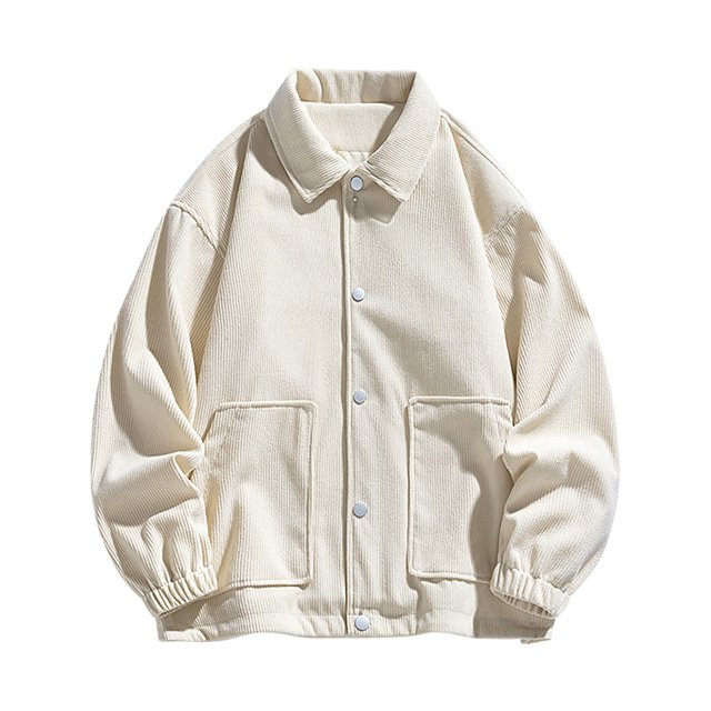 RXIRUCGD Manteau à Capuche Décontracté pour Homme, Coupe Ample, Uni, à Manches Longues, Sans Capuche, Manteaux d'Extérieur Décontractés, Beige, Taille : M