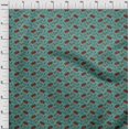 thumbnail image 3 of oneOone Georgette Viscose Fabric Leaves & Floral Block Print Sewing Fabric BTY 42 Inch Wide, 3 of 4