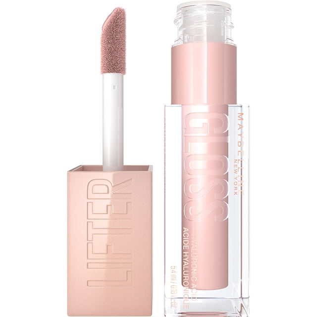 Maybelline New York Lifter Gloss, Brillant à lèvres hydratant à l'acide hyaluronique, ice ,5.4 ml