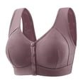 thumbnail image 1 of Bras for Women, Womans Solid Color Front Buckle Elastic Style Medium Sized Bra Without Steel Rim, 1 of 6
