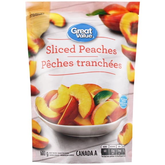 Pêches tranchées de Great Value 600g