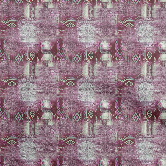 oneOone Georgette Viscose Dark Magenta Fabric Patchwork Craft Projects Decor Fabric Printed By The Yard 42 Inch Wide