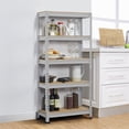 thumbnail image 3 of Yaheetech 5 Tiers Storage Shelf Metal Frame Organizer Rack 330LB Capacity for Each Tier, Light Gray, 3 of 7