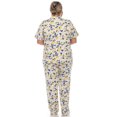 thumbnail image 4 of White Mark Women's Tropical Short Sleeve Button-Down Pajama Set, 4 of 6