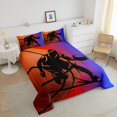 thumbnail image 4 of Erosebridal Sport Basketball Comforter Sets Queen Size,Ball Gamer Bedding Queen Comforter Set,Gradient Decor,Reversible,Ultra Soft,3 Pieces, 4 of 7