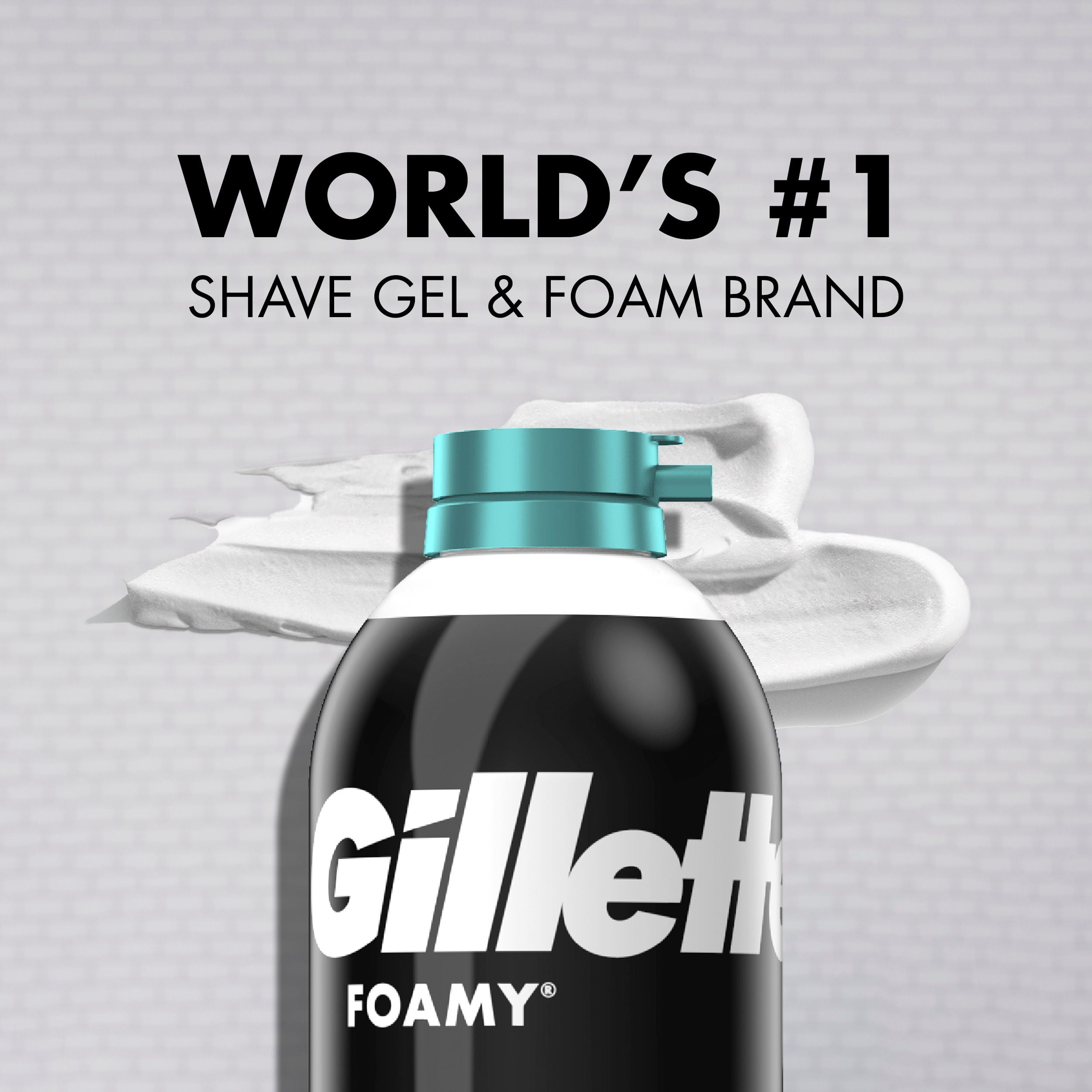 Mousse à raser pour hommes Gillette Foamy peau sensible