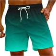 thumbnail image 1 of FAIWAD Mens Summer Gradient Shorts Casual Classic Short Pants Elastic Waist Drawstring Comfort Beach Shorts, 1 of 9