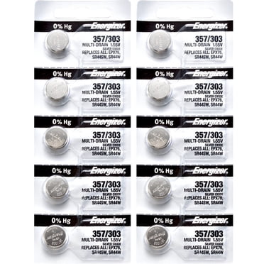 10 x Piles de Montre Energizer 357, SR44W Ou 303