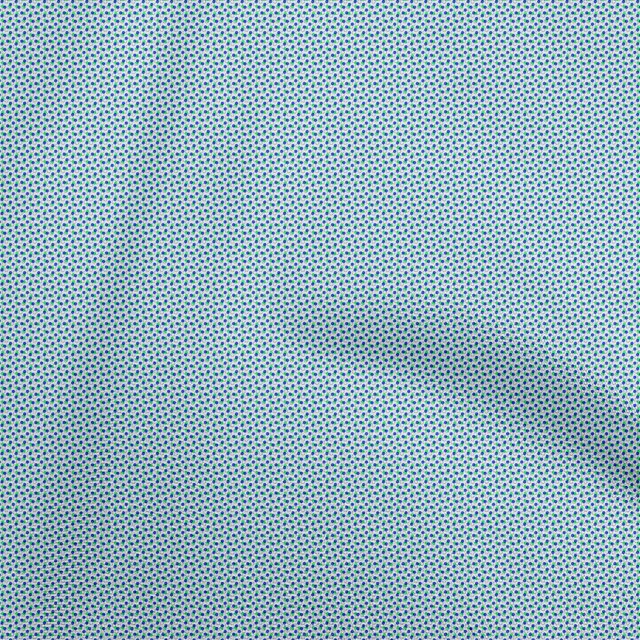oneOone Georgette Viscose Turquoise Blue Fabric Dot Craft Projects Decor Fabric Printed By The Yard 42 Inch Wide