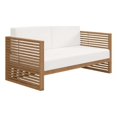 thumbnail image 2 of Modway Carlsbad Causeuse de Patio Moderne en Teck/tissu, Blanc/naturel, 2 of 10