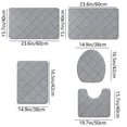 thumbnail image 3 of Ycandiee Bathroom Rug Set 5 Piece, Bath Mats, Soft Non Slip Memory Foam Bathroom Rugs, Machine Wash Bathroom Mat Set, Water Absorbent Bath Rugs for Toilet and Floor, 3 of 7