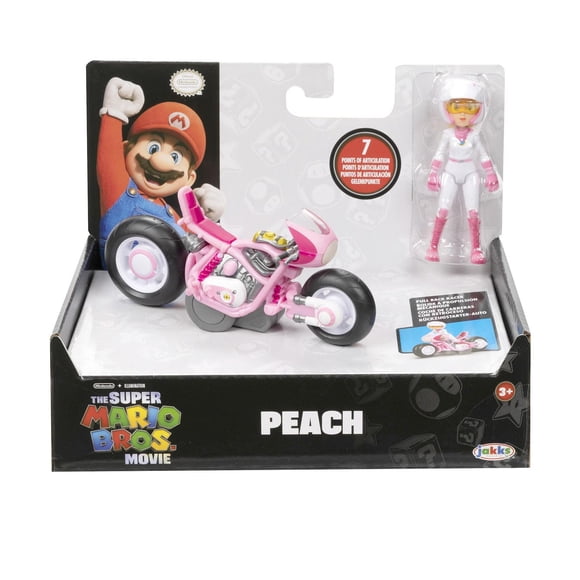 The Super Mario Bros. Movie – 2.5” Figure with Pull Back Racer – Peach
