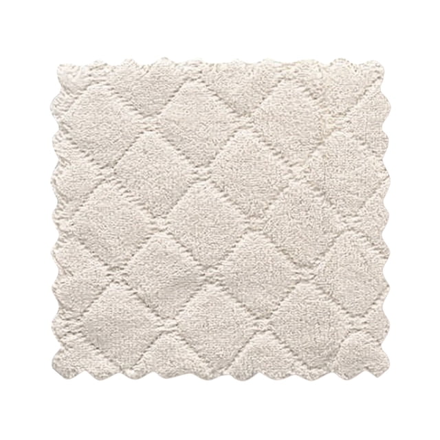 Dish Cloth - Double - Sided Coral Fleece Scouring Pad (25X25CM). High - Quality, Wet & Dry Dual Purpose, Hanging Rag Design