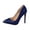 Blue, variant on Women's Closed Pointed Toe Stiletto High Heels Classic Slip On Dressy Shoes Lightweight Wedding Pumps Red Size 6.5
