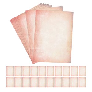 CRILSTYLEO 60Pcs Papier de papeterie rétro Papier d'impression vintage double face pour les cartes et les notes de mariage