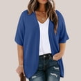 thumbnail image 2 of Plebaso Womens Plus Size Cardigan Short Sleeve Summer Cardigans Open Front Casual Blouses with Pockets, 2 of 7