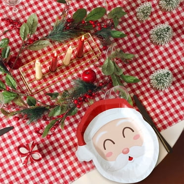 Nilvkv Christmas Party Decoration Supplies Disposable Paper Plates Father Christmas Dinner Plates Deer Plates Party Home Decoration Plates