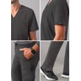thumbnail image 4 of Adar Addition Scrub Set for Men - Classic V-Neck Scrub Top & Cargo Scrub Pants - A9300 - Pewter - 2X, 4 of 7