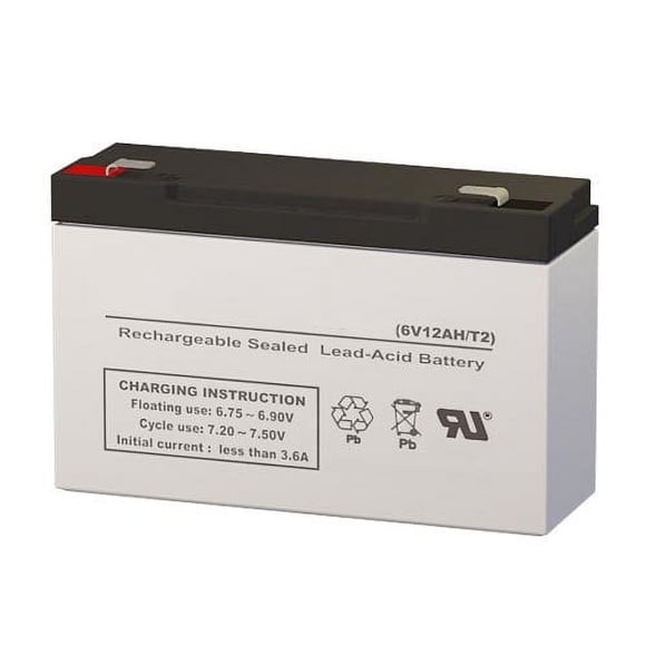 NP12-6FR-F2 6 Volt 12 AmpH SLA Replacement Battery with F2 Terminal
