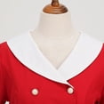 thumbnail image 4 of Babysbule Robe pour Femme 2024 Été Mode Femmes Décontractée Unie Vintage à Manches Courtes à Col en V Robe Mini pour Dames, 4 of 6