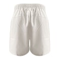 thumbnail image 4 of Jsaierl Shorts for Women Cotton Linen Drawstring Elastic Waisted Straight Wide Leg Lounge Shorts Comfy Solid Color Shorts Plus Size Shorts with Pocket, 4 of 5