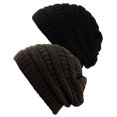 thumbnail image 1 of Tuque Tricotée pour Femmes (Lot de 2), Noir/brun, 1 of 1