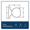 thumbnail image 3 of Troy Passage Door Knobset - Matte Black, 3 of 7