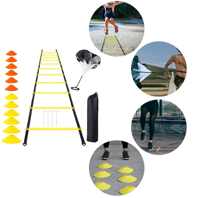 BKER Agility Ladder For Training Speed Footwork Drill With Carrying Bag Lightweight Durable Portable Football Conditioning Workout Gear For Athletes Teens Adults