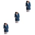 thumbnail image 4 of Wweixi Poncho Blanket For Women Effortlessly Combine Fashion And Function Soft blue 3Set, 4 of 6