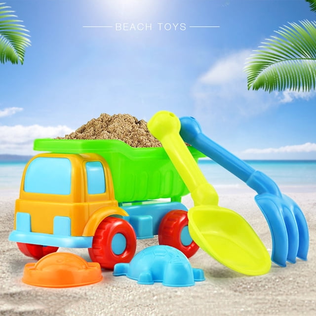 RXIRUCGD Jouets Ensemble de Plage 5 Pcs Jouet de Sable Jouet de Bac à Sable Jouet d'Été pour l'Extérieur