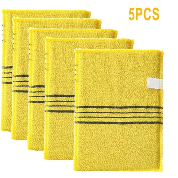 5 Pcs Korean Italy Asian Exfoliating Bath Washcloth Body Scrub Shower Soft Towel Home Garden Bath Towels Washcloths
