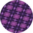 thumbnail image 1 of Ahgly Tapis Rond Lavable en Machine Intérieur Transitionnel Orchidée Foncée Violet, 4 Pieds Rond, 1 of 7