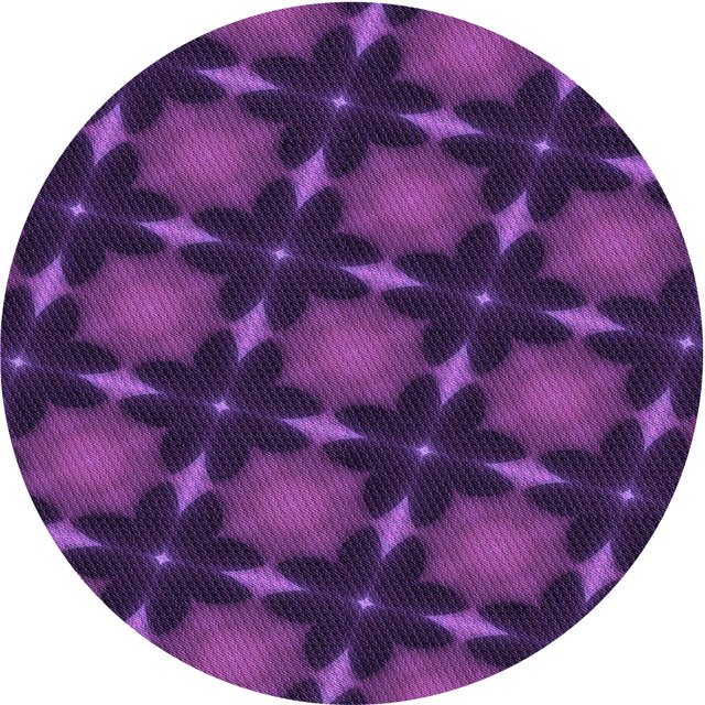 Ahgly Tapis Rond Lavable en Machine Intérieur Transitionnel Orchidée Foncée Violet, 4 Pieds Rond
