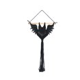 thumbnail image 1 of Macrame Wall Hanging Tapestry Halloween Pattern Handmade for Farmhouse Black 30x50cm, 1 of 9