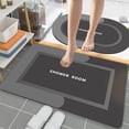 thumbnail image 1 of Dvkptbk Bath Set of 2 Bathroom Rugs Bath Mat Non Slip Absorbent Stain Resistant Quick Dry Washable Bathroom Rug Bath Mats for Bathroom Floor Tub Sink Shower Mat Easy Care Black 16"x24", 1 of 8