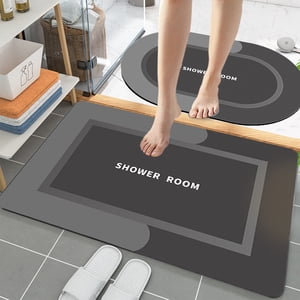Staron 2Pcs Bath Mat Rug Set, Super Absorbent Soft Bathroom Rugs Non-Slip Quick Dry Machine Washable Bath Rug for Bathroom, Shower and Tub
