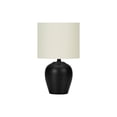 thumbnail image 4 of Monarch Specialties Lighting, 17"h, Table Lamp, Black Ceramic, Ivory / Cream Shade, Transitional, 4 of 5